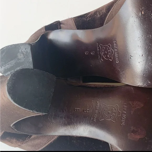 BOTTEGA VENETA Brown satin pump Size 9 - Picture 6 of 9